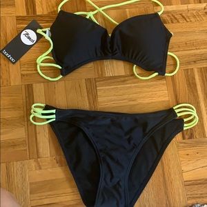 Black/ neon bikini